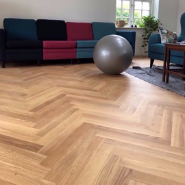 Fiskebein Massiv Eik Select Ubehandlet 16mm<br/ > EcoWood